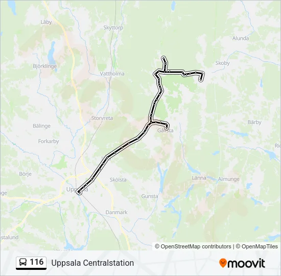 116 Bus Line Map