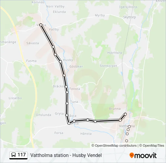 117 Bus Line Map