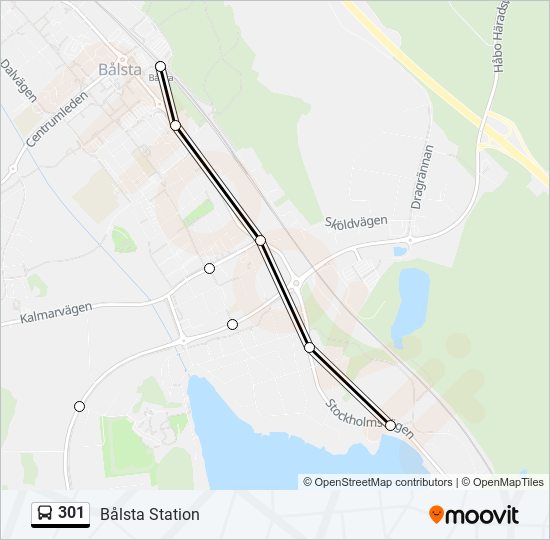 301 bus Line Map