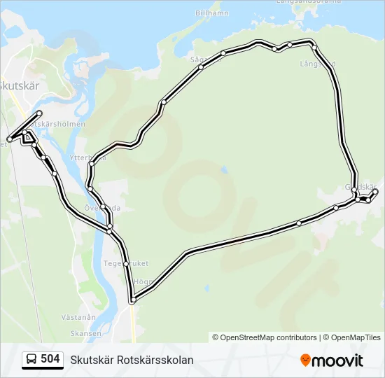 504 Bus Line Map