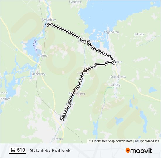 510 bus Line Map