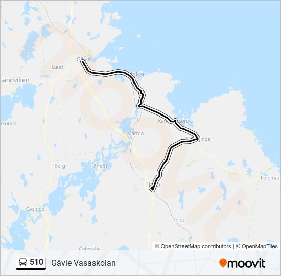 510 bus Line Map