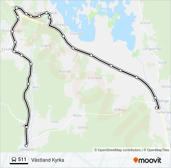 511 Bus Line Map