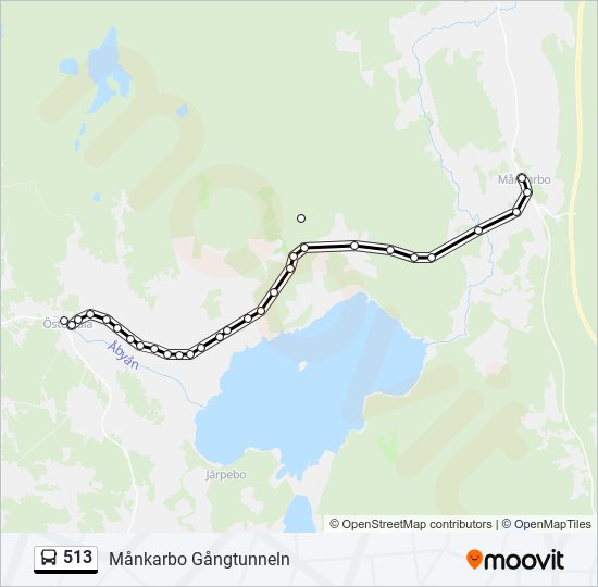 513 bus Line Map