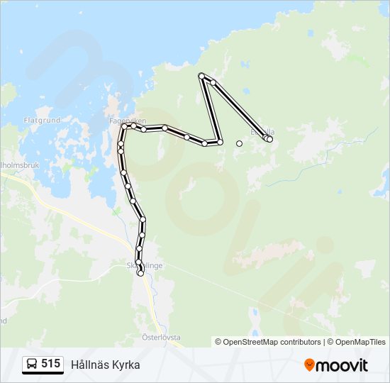 515 bus Line Map