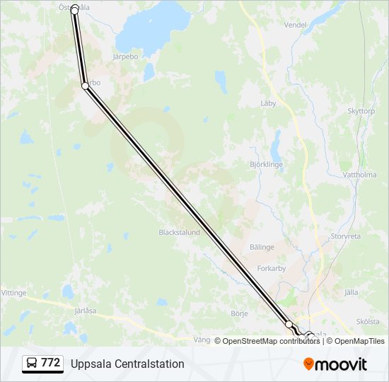 772 bus Line Map