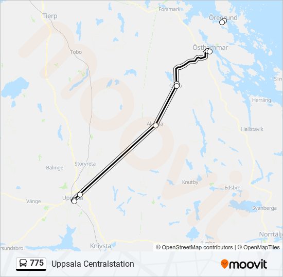 775 bus Line Map