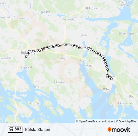 803 bus Line Map