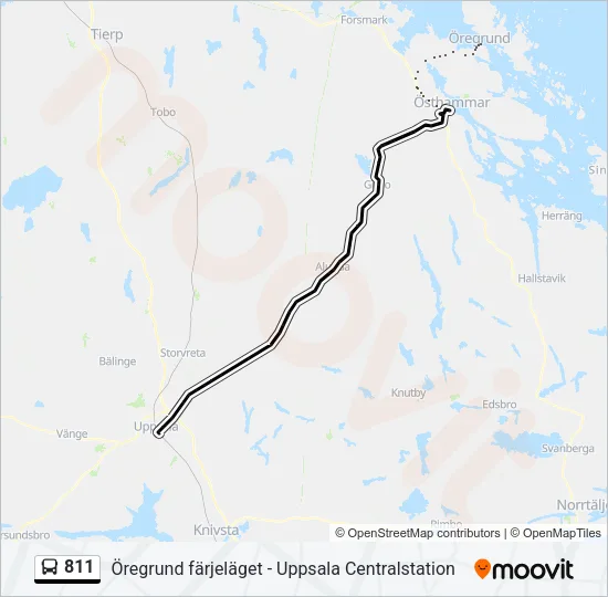 811 Bus Line Map