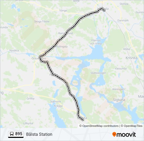 895 bus Line Map