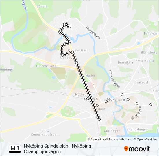 1 Bus Line Map