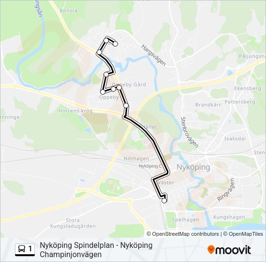 1 Bus Line Map