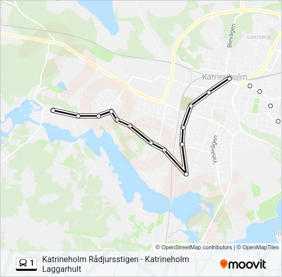 1 Bus Line Map