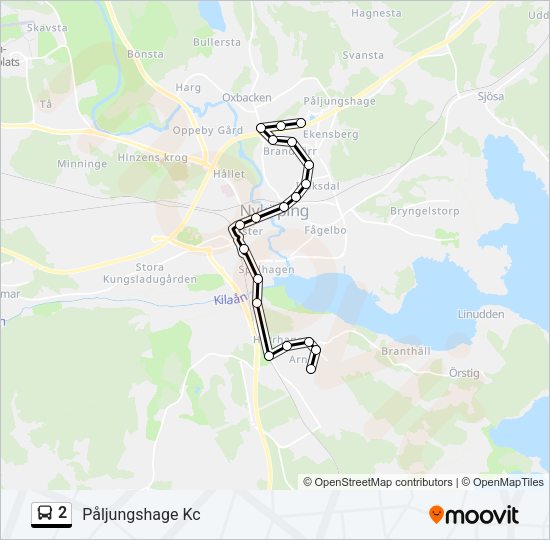2 Bus Line Map