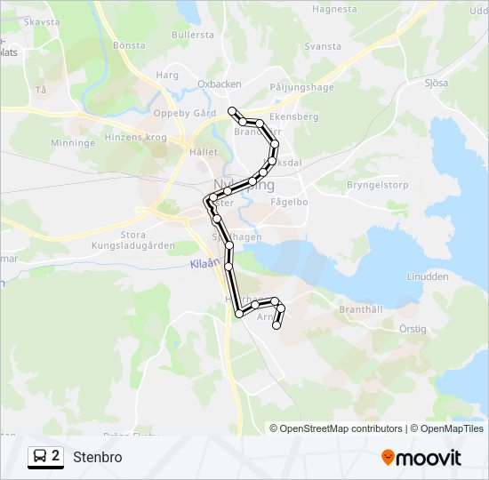 2 Bus Line Map