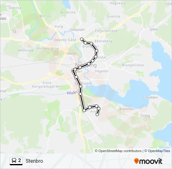 2 Bus Line Map