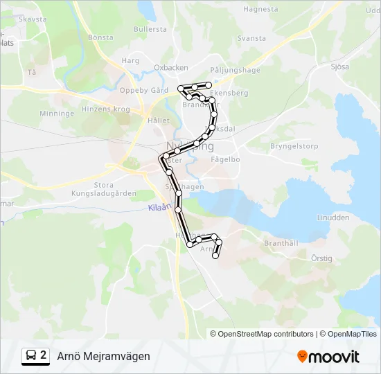 2 Bus Line Map