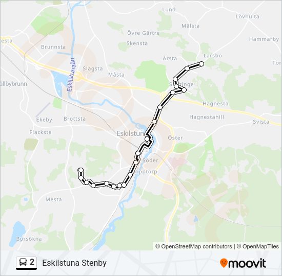 2 Bus Line Map