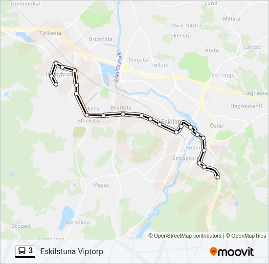 3 Bus Line Map