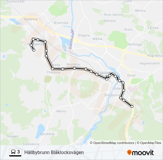 3 Bus Line Map