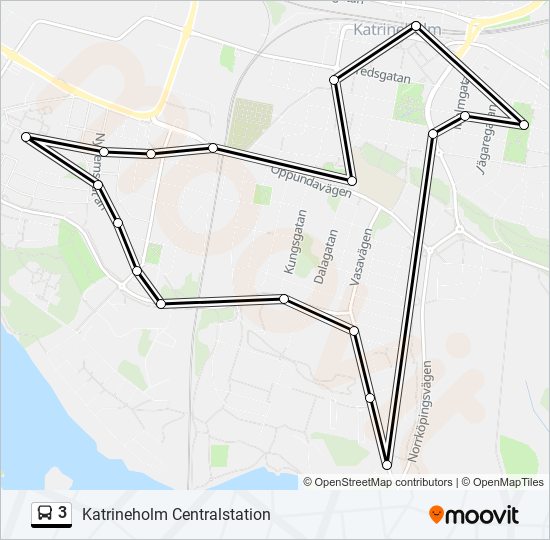 3 bus Line Map