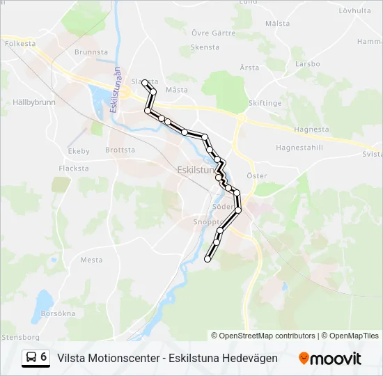 6 Bus Line Map