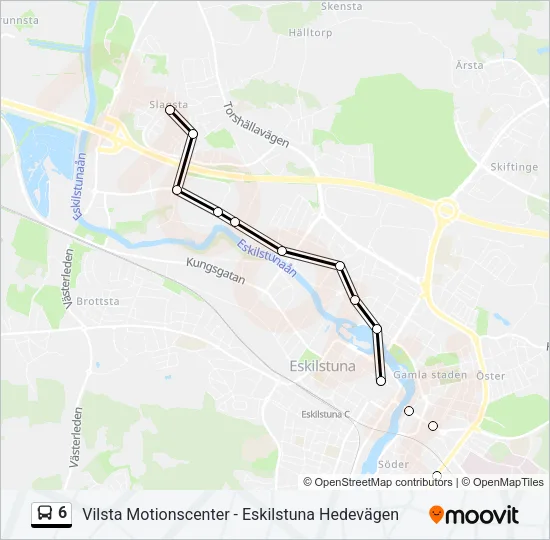 6 Bus Line Map