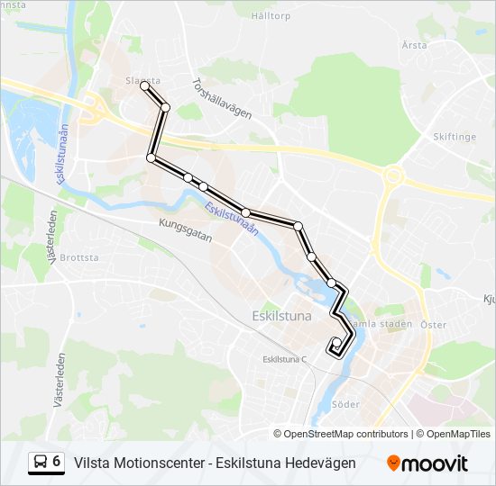 6 bus Line Map