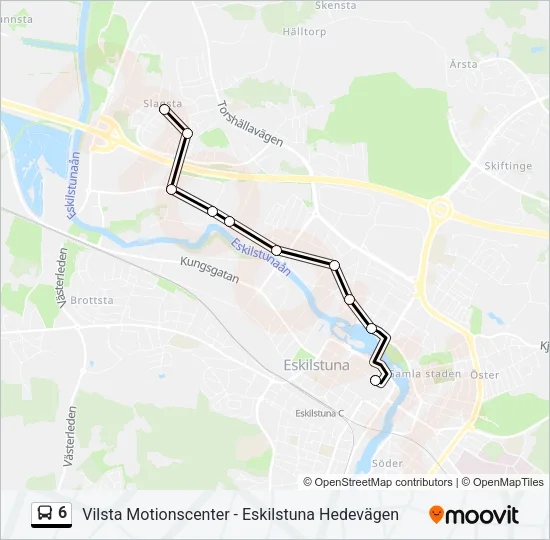 6 Bus Line Map