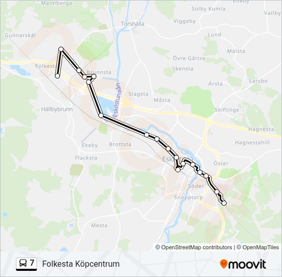 7 Bus Line Map