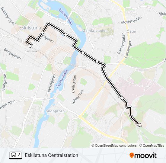 7 Bus Line Map
