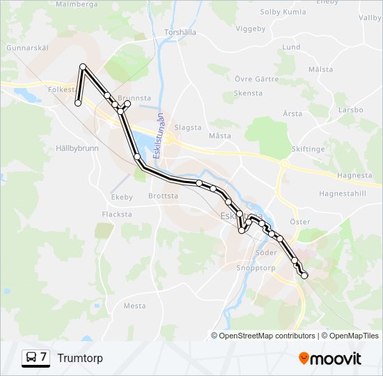 7 Bus Line Map