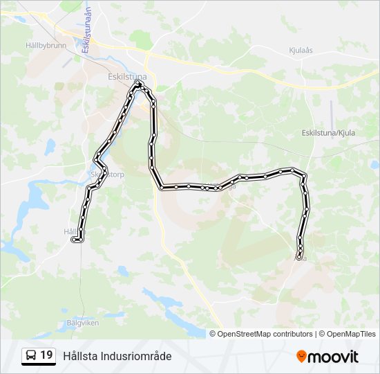 19 Bus Line Map