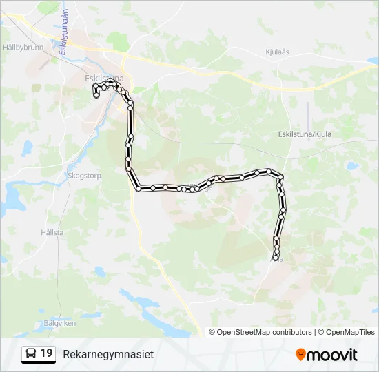 19 Bus Line Map