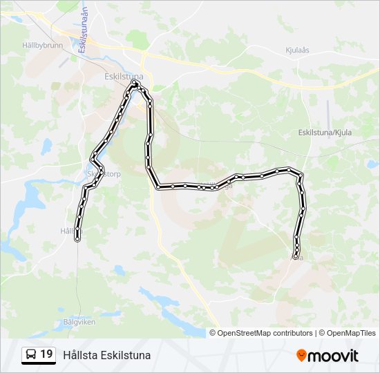 19 Bus Line Map