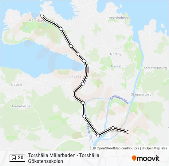 20 Bus Line Map