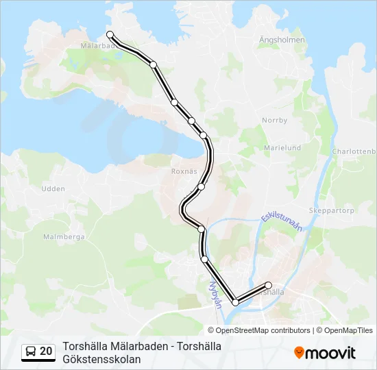 20 Bus Line Map