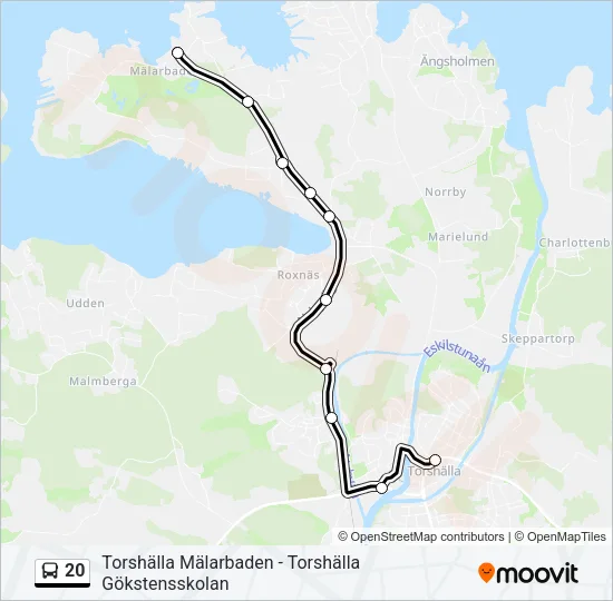 20 Bus Line Map