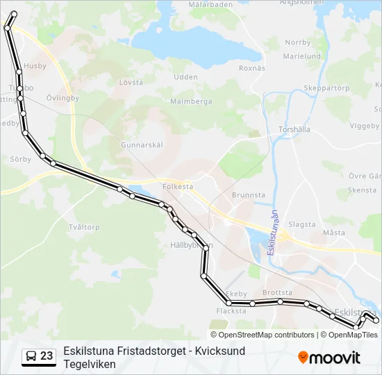 23 Bus Line Map