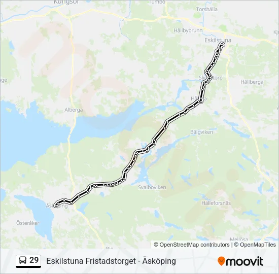 29 Bus Line Map