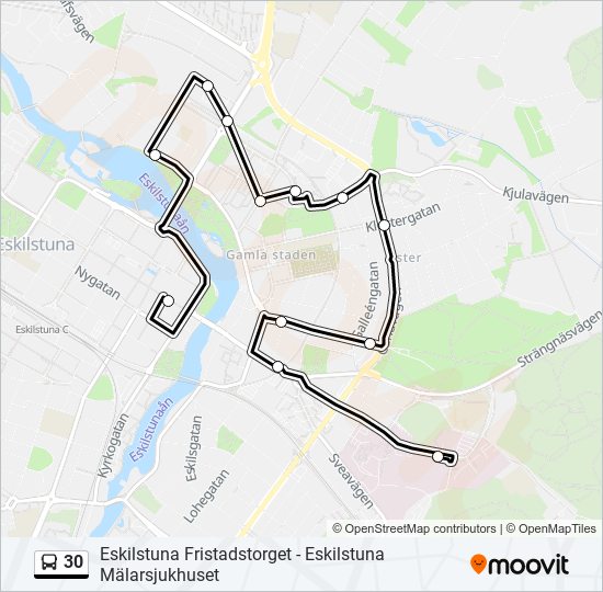 30 bus Line Map