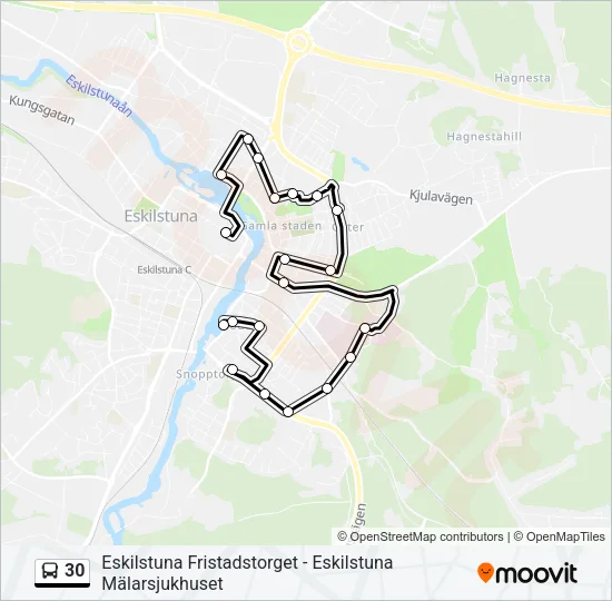 30 Bus Line Map