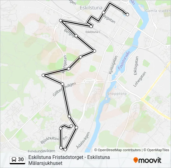 30 Bus Line Map