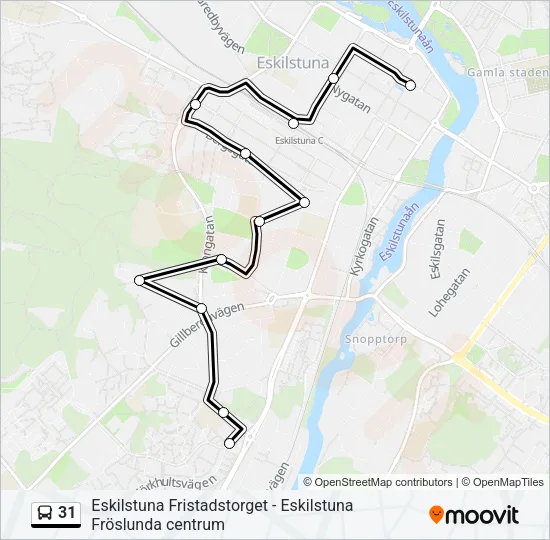31 Bus Line Map