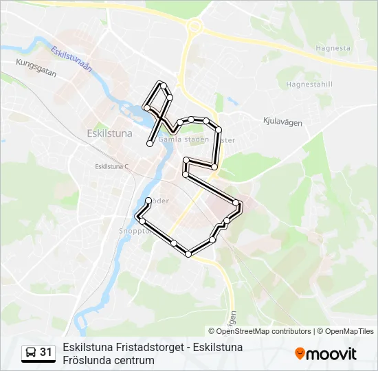 31 Bus Line Map