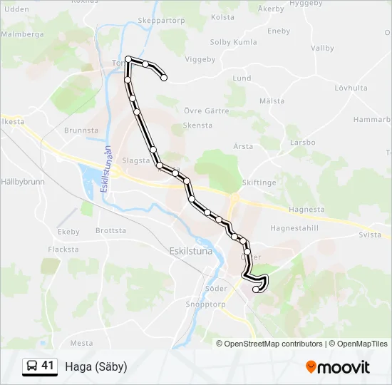 41 Bus Line Map