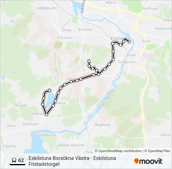 62 Bus Line Map