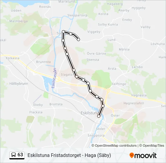 63 Bus Line Map