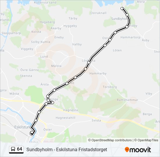 64 bus Line Map