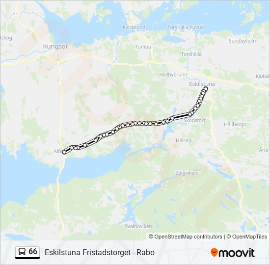 66 bus Line Map